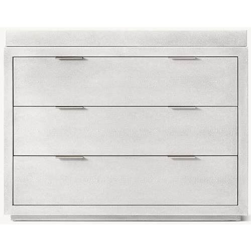 Clio Shagreen Dresser & Topper Set - Pewter | RH Baby & Child