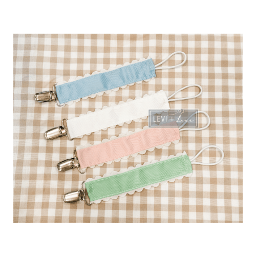 5 Pack Pacifier Clips- WHITE
