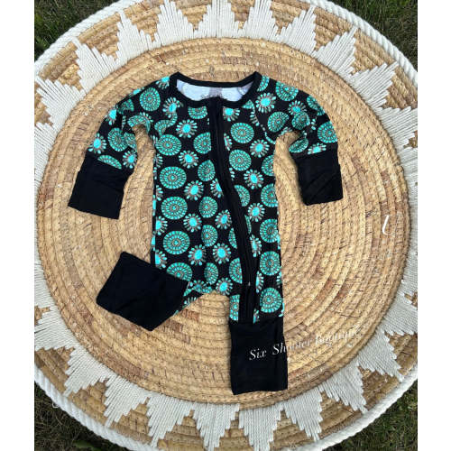 Cowgirl gems bamboo baby sleeper – Six shooter boutique