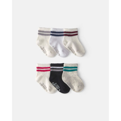 Baby Boy 6-Pack Varsity Striped Ankle Socks | Carter's