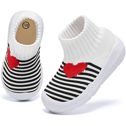 MORENDL Baby Sock Shoes Toddler Walking Shoes Infant Slippers Boys & Girls Non-Slip Sneakers