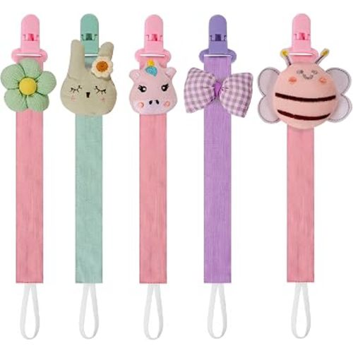 5 Pack Pacifier Clips