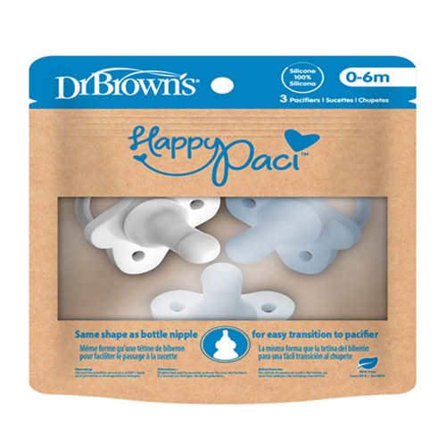 Dr. Brown's HappyPaci Pacifiers (0-6 Months) - Blue