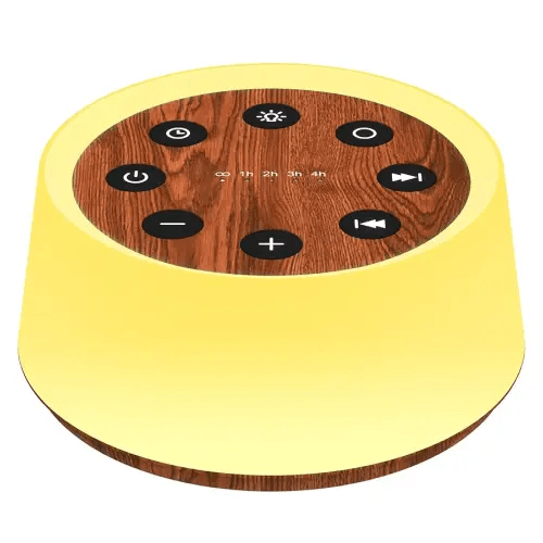 ColorsNoise Sound Machine and White Noise Machine with 30 Soothing Sounds with 12 Colors Baby Night Light with Memory Function (T-Wood)