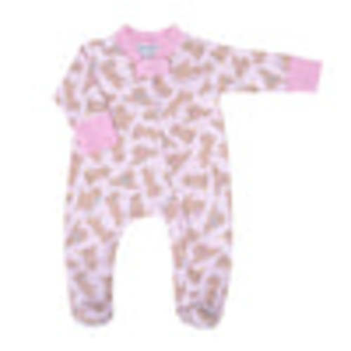 Golden Pup Zip Footie - Pink – Magnolia Baby