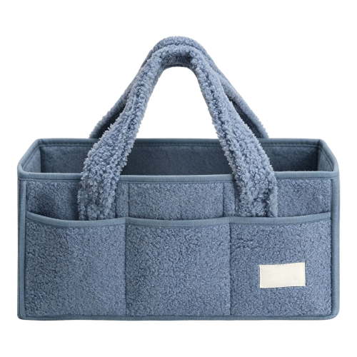 Baby Diaper Caddy Organizer – Portable Nursery Storage Basket with Handles and Dividers – Large Diaper Caddy for Newborn Essentials, Wipes, Car & Travel Use