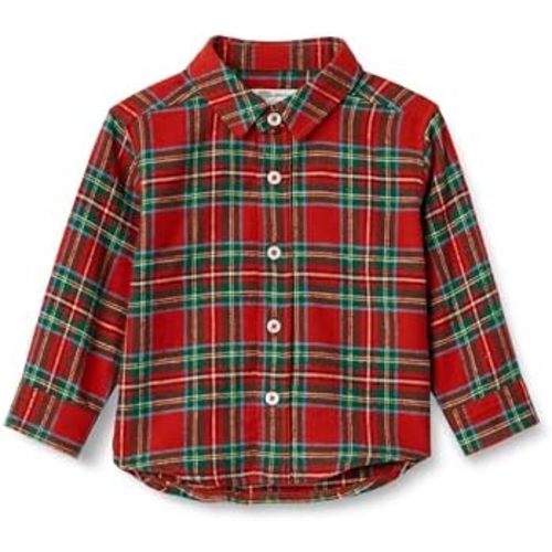 Amazon Essentials x Sofia Grainge Toddlers and Baby Boys' Button Down Plaid Flannel Shirt