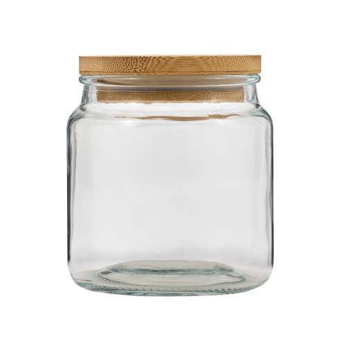 Hello Hobby Glass Jar with Bamboo Lid, 16.9 oz, 1 Piece