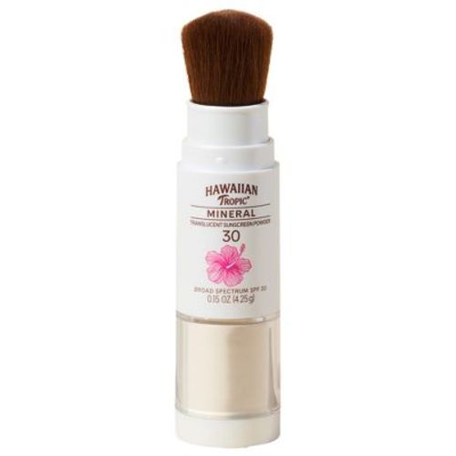 Hawaiian Tropic Mineral Skin Nourishing Sunscreen Powder Brush - SPF 30 - 0.15oz: Paraben-Free, Sulfate-Free, Contains Vitamin C, Tropical Scent