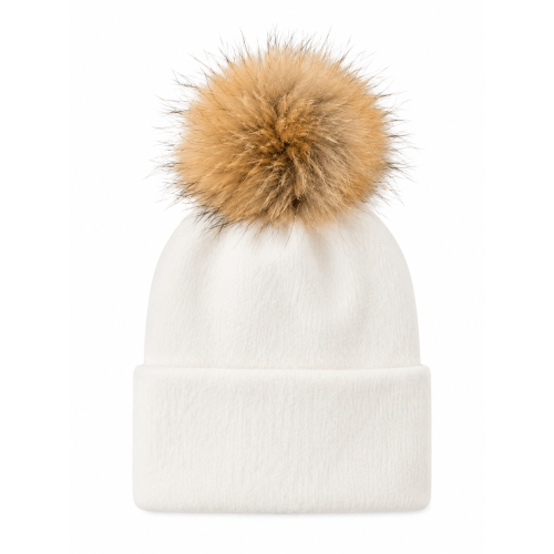 Baby's First Hat®, Warm White Fur Pom – SpearmintLOVE
