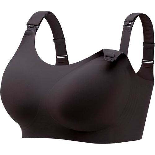 Angelhood Seamless Nursing Bra for Women Wire Free Full Coverage Nursing Bra T-Shirt Bra with Extra Extender