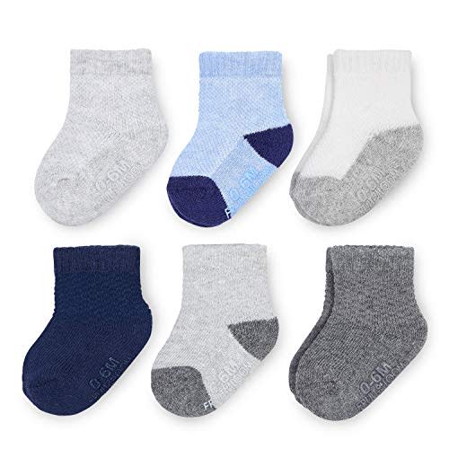 Fruit of the Loom All Weather Baby & Toddler Socks - Cotton Crew Socks with Grips for Boys, Girls and Unisex