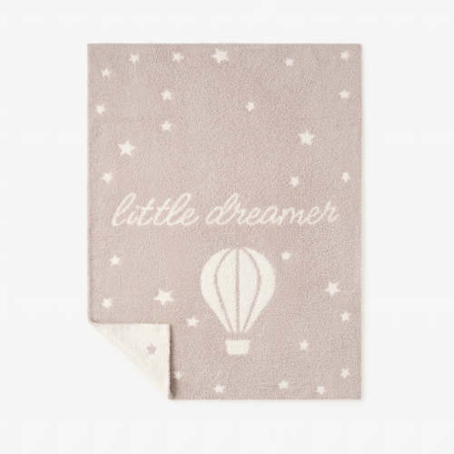 Taupe Hot Air Balloon Feather Knit Baby Blanket TAUPE / 30X40