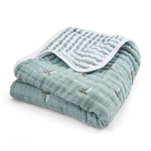 aden + anais Organic Cotton Muslin Blanket in Sailing Seas