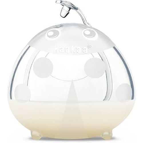 Haakaa Ladybug Milk Collector - Wearable Breast Shields Soft Nursing Cups Breast Milk Saver, Portable, Letdown Catcher Breastfeeding Essentials, 2.5oz/75ml, 1pc