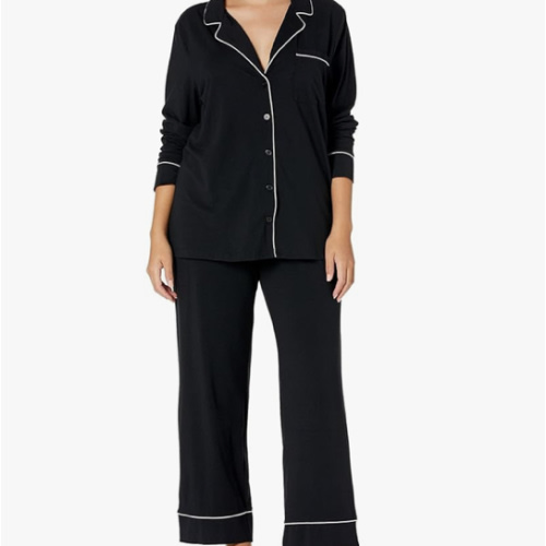 Amazon Essentials Women's Cotton Modal Long-Sleeve Shirt and Full-Length Bottom Pajama Set