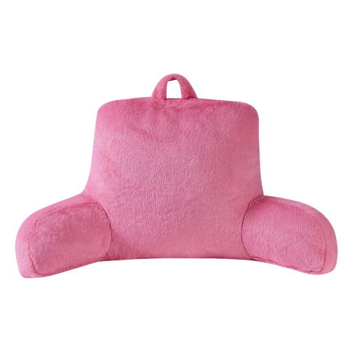 Mainstays Faux Fur Plush Bedrest Pillow, Specialty Size, Pink