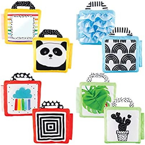 Sassy Reversible Soft Sensory Activity Panels, 4Count, Ages 0+