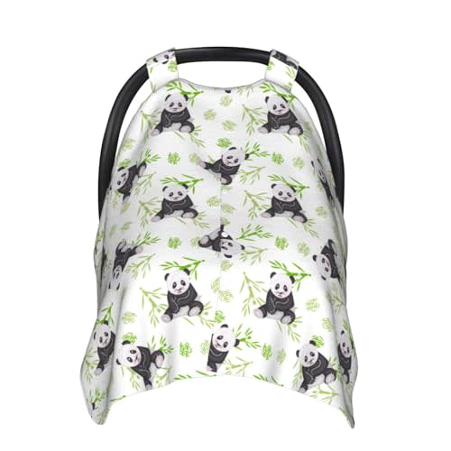 Panda Baby Car Seat Canopy Cover, Nursing Cover for Newborn, Panda Baby Stuff, Stroller Cover for All Seasons