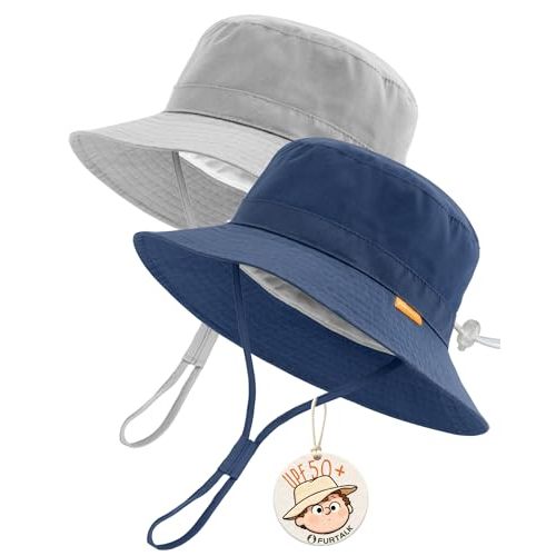FURTALK Baby Sun Hat Toddler Boys Girls Bucket Hat for Kids 0-5 Years UPF 50+ Sun Protective Child Summer Beach Hats