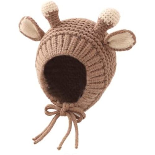 MINGSEECESS Kids Knitted Beanie Hat Cute Frog Cartoon Winter Warmer Cap with Big Eyes for Baby Boys Girls