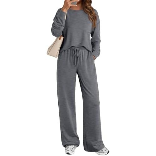 AUTOMET Womens Sweatsuits 2 Piece Lounge Matching Sweat Sets Fall Outfits