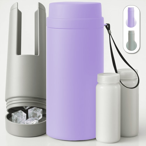 Portable Breast Milk Cooler Bottle: 30H Cooling Time, 2 x 150ml/5Oz BPA-Free Breastmilk Storage Bottles, Breastmilk Cooler with Durable Thermos Container, Travel Breastfeeding Milk Chiller for Baby