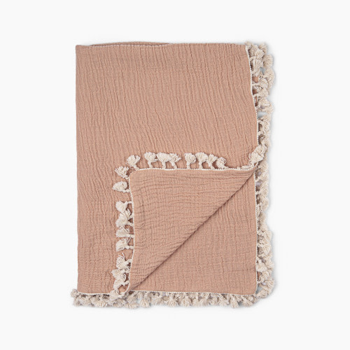Crane Baby 6 Layer Muslin Blanket - Copper