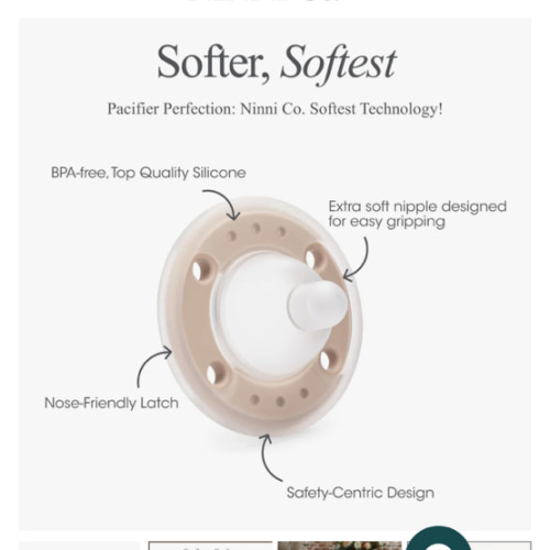 Ninni Pacifier Oatmeal 2 Pack