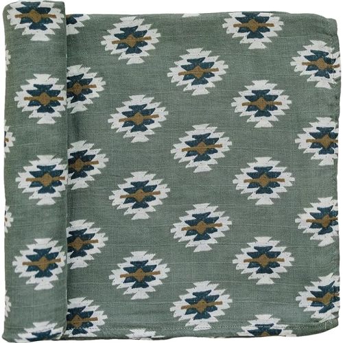 Mebie Baby Southwest Aztec Muslin Swaddle, Modern and Neutral Swaddle Blanket for Baby Girl or Boy, Soft Baby Blankets, 0-3 Month, Comfy Wrap, Baby Essentials & Gifts