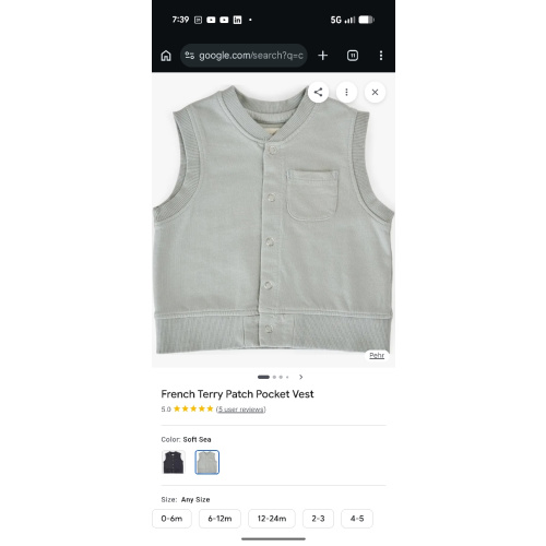 French Terry Patch Pocket Vest