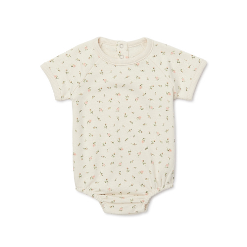 easy-peasy Baby Short Sleeve French Terry Print Bodysuit, Sizes 0-24 Months