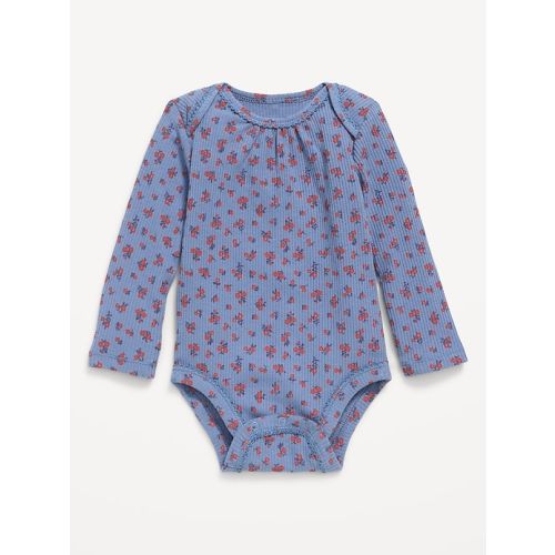 Printed Long-Sleeve Ribbed Bodysuit for Baby | Old Navy