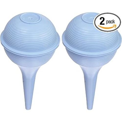 DMI Reusable Nasal Aspirator for Baby & Ear Bulb Syringe for Infant - Gentle Mucus Removal Suction to Clear Airway & Nasal | Baby Congestion Relief Nose Sucker for Baby (Pack of 2)