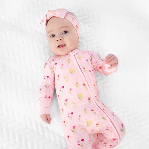Ann Christine Floral Bamboo Sleeper – Little Crowns & Capes