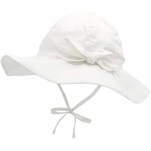 Baby Sun Hat Baby Girl Hats with Bows UPF 50+ Toddler Bucket Hat Infant with Wide Brim Baby Beach Hat