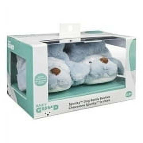 Baby GUND Spunky Puppy Rattle Booties Plush Baby Infant Shoes, Blue, One Size Fits All