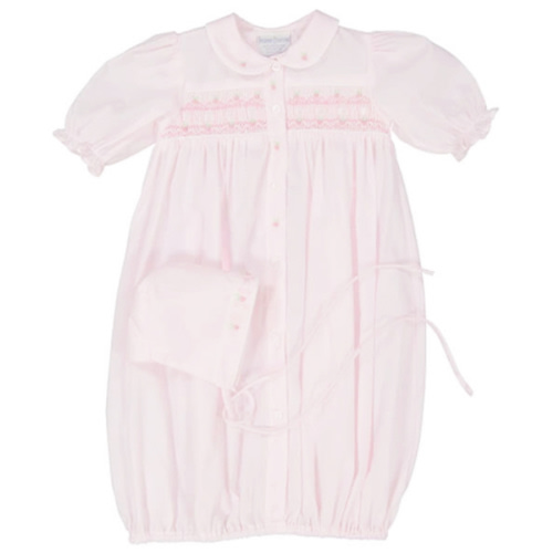 Ribbon Smocked Take Me Home Gown with Hat | Feltman Brothers