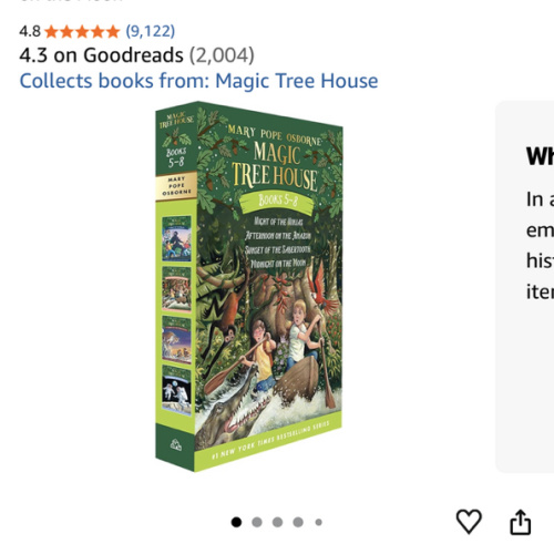 Magic Tree House Books 5-8 Boxed Set: Night of the Ninjas; Afternoon on the Amazon; Sunset of the Sabertooth; Midnight on the Moon