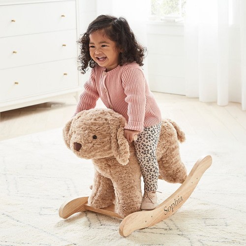 Labradoodle Plush Nursery Rocker