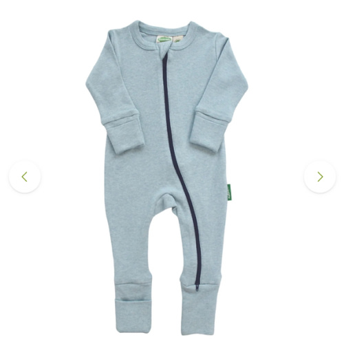 Organic Snuggle Soft Melange '2-Way' Zipper Romper - Parade Organics