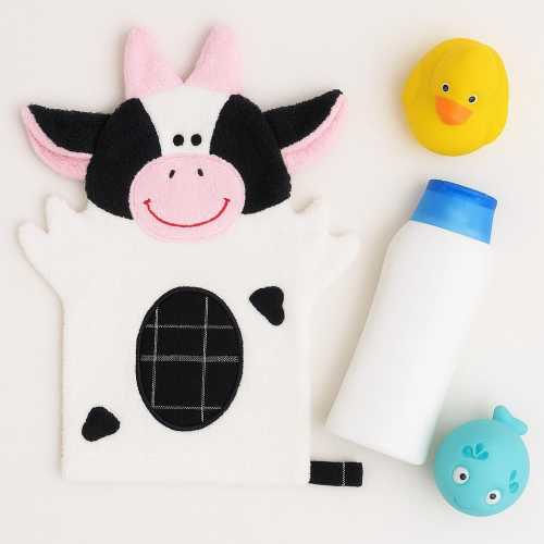 Cow Puppet Washcloth | Kids Washcloth | Bath Time