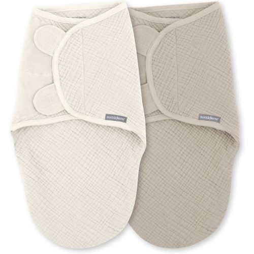 SwaddleMe by Ingenuity Muslin Original Swaddle - Cream/Cashew