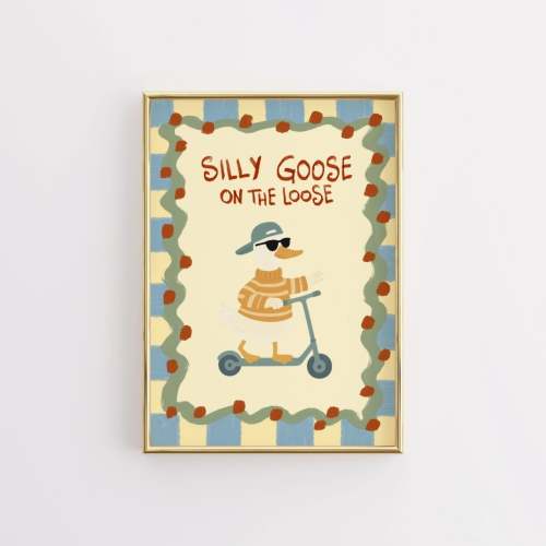 Silly Goose Nursery Print