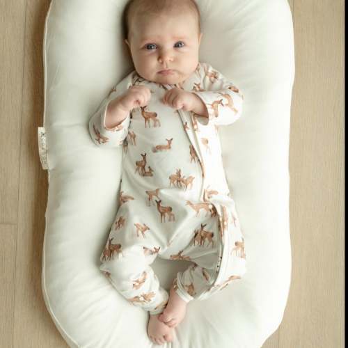 Deer Baby Zip Romper Outfit Long Sleeve One Piece Romper | 6-9 Months