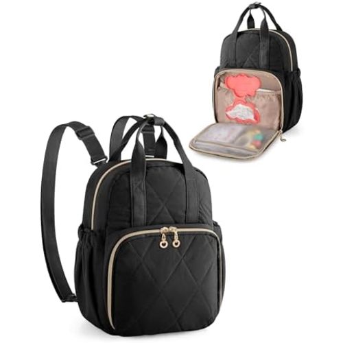 Fasrom Small Diaper Bag Backpack, Mini Diaper Purse Crossbody Bag for Women