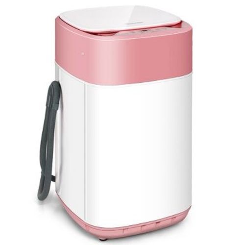 Costway 8lbs Portable Fully Automatic Washing Machine W/ Drain Pump Pink