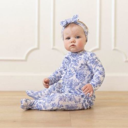 Infant Briar Footie Ruffled Zippered One Piece - Posh Peanut