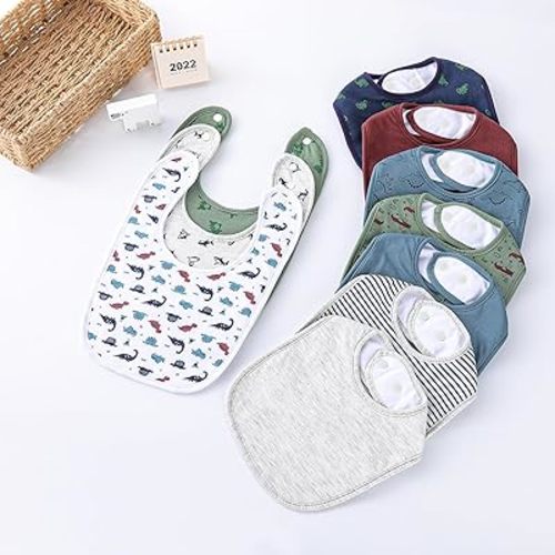 Amazon.com: Hakochia Waterproof Baby Bibs Organic Cotton Soft Absorbent Baby Bandana Drool Bibs With Adjustable Snaps for Girls Teething and Drooling 3-36 Months : Baby