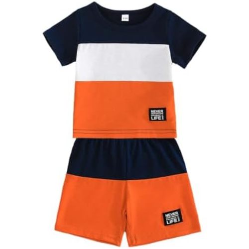SUREPOCH Baby Boy Clothes Toddler Summer Outfits Short-sleeved Shirt Elastic Pants Two-piece Set Cute Baby Boy Outfits